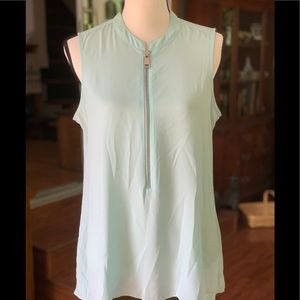 ALFANI ZIP FRONT SLEEVELESS TOP